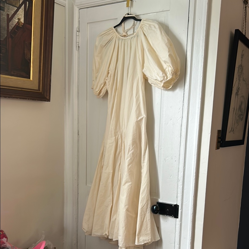 RHODE Cream Puff Sleeve Midi Gown